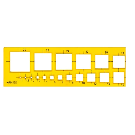 Szablon kwadratów ARDA - 1-30 mm