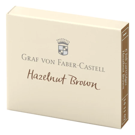 naboje atramentowe graf von faber-castell hazelnut brown brazowy 6 szt