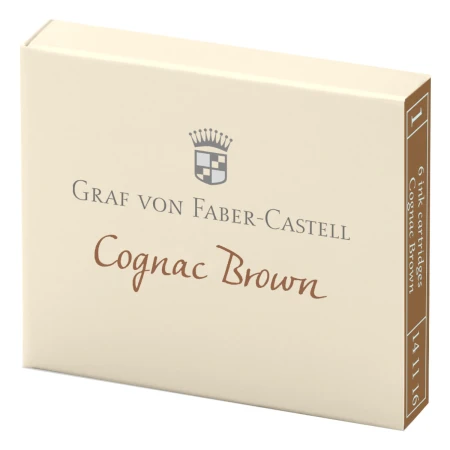 naboje atramentowe graf von faber-castell cognac brown brazowy 6 szt