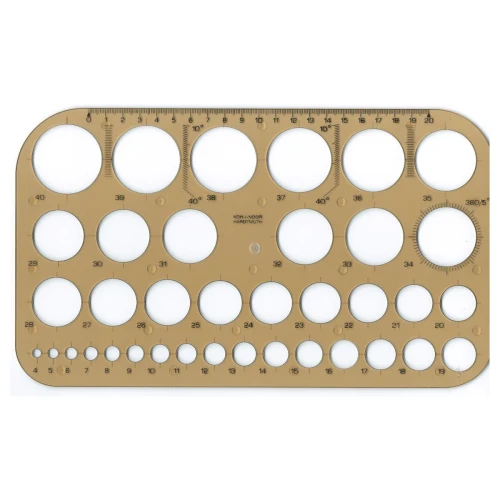 Przejdź do produktu Szablon kół KOH-I-NOOR - 4-40 mm - kółkownik kreślarski