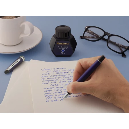 atrament waterman serenity blue niebieski z piorem wiecznym