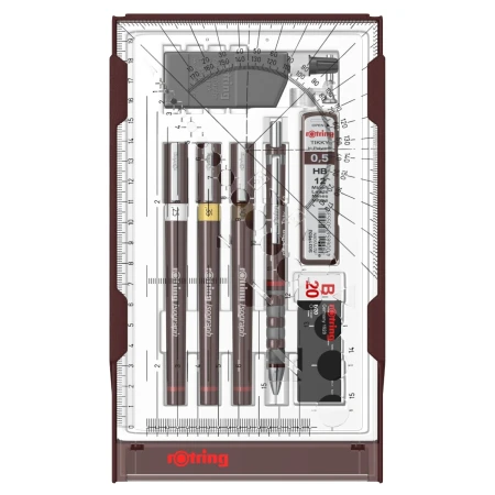 Zestaw rapidografów ROTRING Isograph College Set - 0,25/0,35/0,5 mm