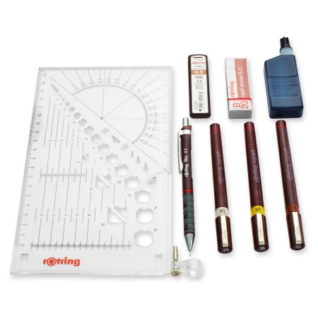 Zestaw rapidografów ROTRING Isograph College Set - 0,25/0,35/0,5 mm