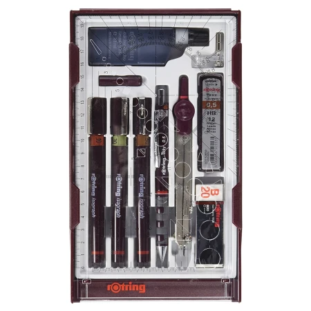 Zestaw rapidografów ROTRING Isograph Master Set - 0,1 / 0,3 / 0,5 mm