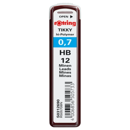 Grafity ROTRING Tikky Hi-Polymer 0,7 mm - HB