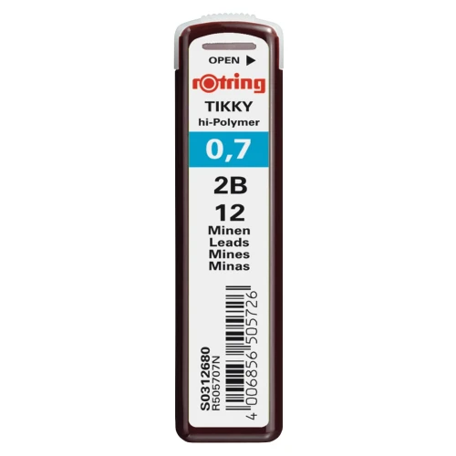 Przejdź do produktu Grafity ROTRING Tikky Hi-Polymer - 0,7 mm - 2B