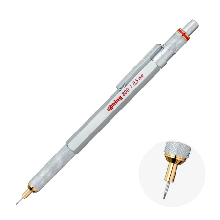Ołówek automatyczny ROTRING 800 0,5 mm 1904449 - srebrny