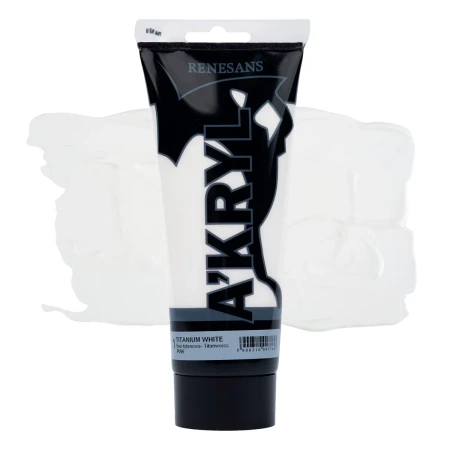 Farba akrylowa RENESANS A'KRYL 200 ml (01 - biel tytanowa)