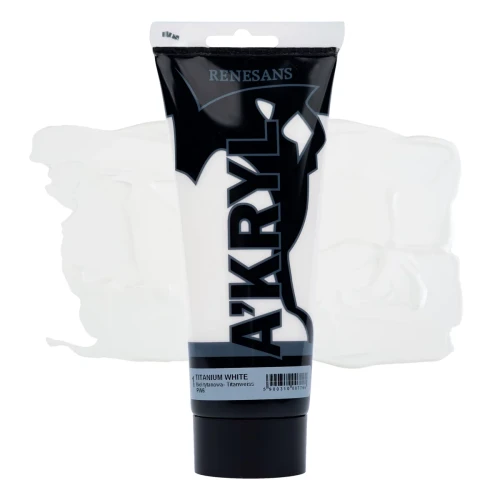 Przejdź do produktu Farba akrylowa RENESANS A'KRYL 200 ml (01 - biel tytanowa)