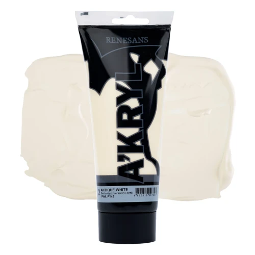 Przejdź do produktu Farba akrylowa RENESANS A'KRYL 200 ml (02 - biel antyczna)