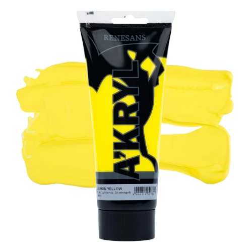 Przejdź do produktu Farba akrylowa RENESANS A'KRYL 200 ml (04 - żółta cytrynowa)