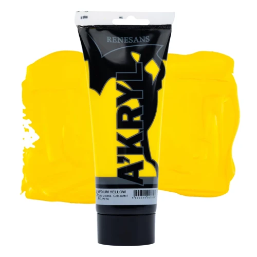 Przejdź do produktu Farba akrylowa RENESANS A'KRYL 200 ml (05 - żółta średnia)