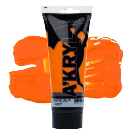 Farba akrylowa RENESANS A'KRYL 200 ml (07 - żółta pomarańczowa)