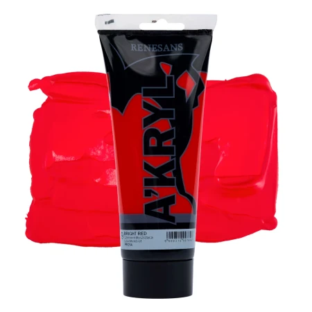 Farba akrylowa RENESANS A'KRYL 200 ml (09 - czerwień błyszcząca)