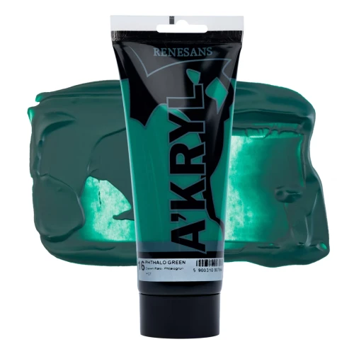 Przejdź do produktu Farba akrylowa RENESANS A'KRYL 200 ml (16 - zieleń ftalo)