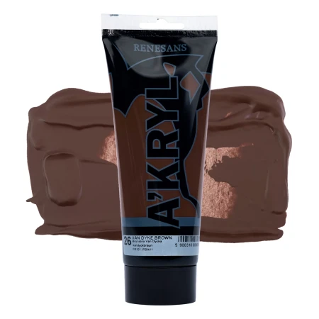 Farba akrylowa RENESANS A'KRYL 200 ml (26 - brunatna Van Dycka)