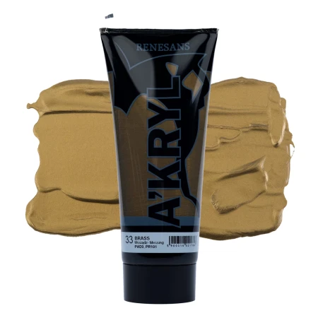 Farba akrylowa RENESANS A'KRYL 200 ml (33 - mosiądz)