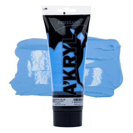 Farba akrylowa RENESANS A'KRYL 200 ml (38 - błękit królewski)