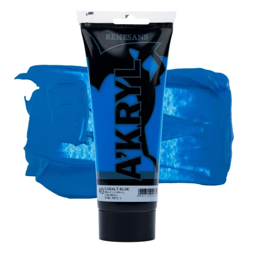 Przejdź do produktu Farba akrylowa RENESANS A'KRYL 200 ml (40 - błękit kobaltowy)