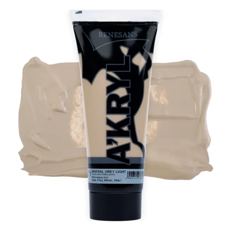 Farba akrylowa RENESANS A'KRYL 200 ml (71 - szary mineralny jasny)