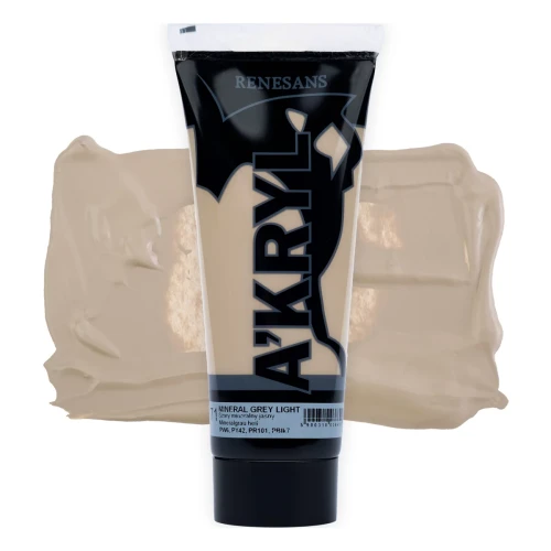 Przejdź do produktu Farba akrylowa RENESANS A'KRYL 200 ml (71 - szary mineralny jasny)