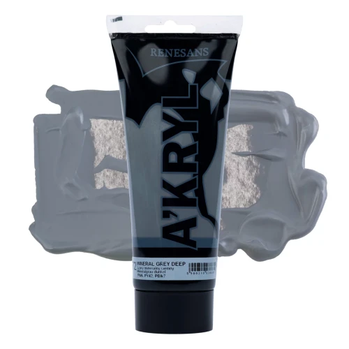 Przejdź do produktu Farba akrylowa RENESANS A'KRYL 200 ml (72 - szary mineralny ciemny)