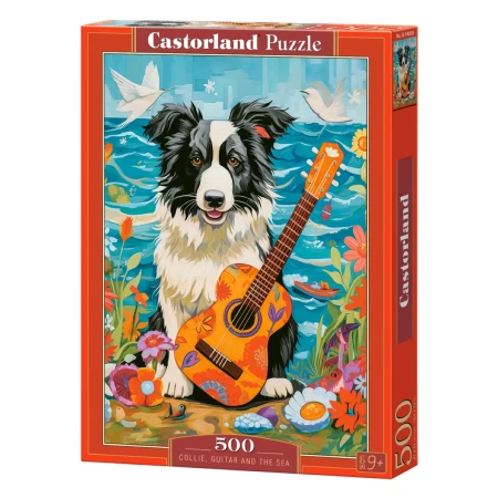 Puzzle CASTORLAND 500 - Collie, Guitar and the Sea