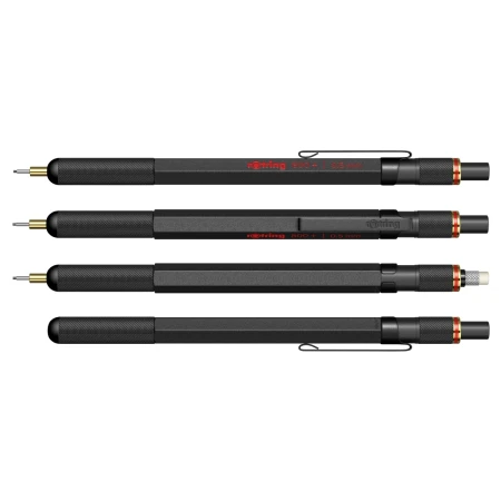 Ołówek automatyczny ROTRING 800+ 1900181 - 0,5 mm - czarny