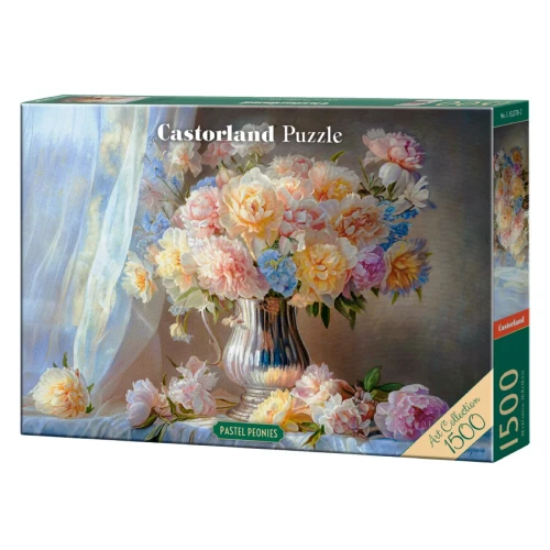 Przejdź do produktu Puzzle CASTORLAND 1500 - Pastel Peonies - Art. Collection