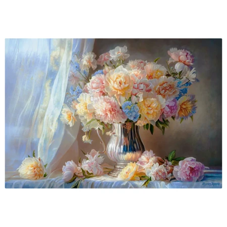 Puzzle CASTORLAND 1500 - Pastel Peonies - Art. Collection
