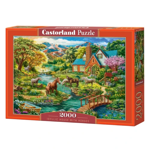 Przejdź do produktu Puzzle CASTORLAND 2000 - Idyllic House with Horses