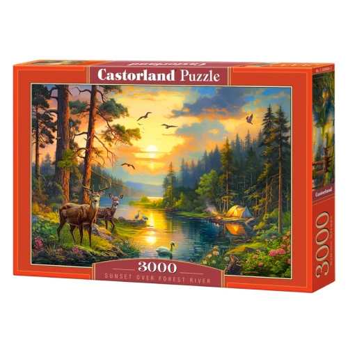 Przejdź do produktu Puzzle CASTORLAND 3000 - Sunset over Forest River
