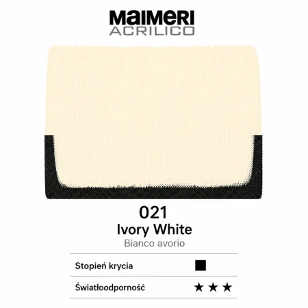 Farba akrylowa MAIMERI Acrilico 200 ml - 021 Ivory White