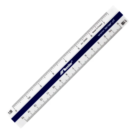 Skalówka płaska plastikowa LENIAR - 15 cm