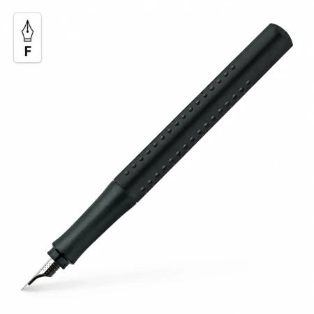 Pióro wieczne FABER-CASTELL Grip 2011 - stalówka F - czarny matowy - 140908