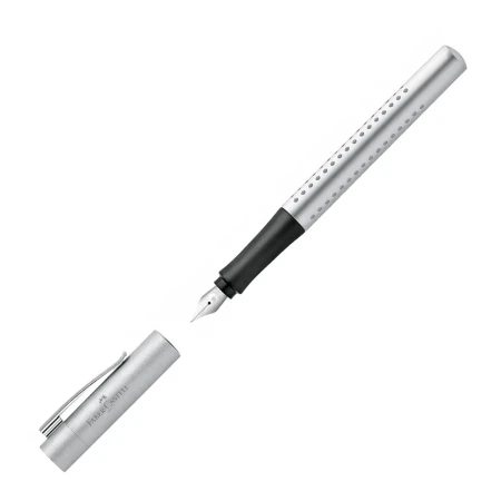 Pióro wieczne FABER-CASTELL Grip 2011 - stalówka M - srebrny matowy - 140900