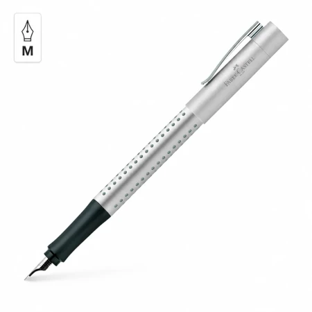 Pióro wieczne FABER-CASTELL Grip 2011 - stalówka M - srebrny matowy - 140900