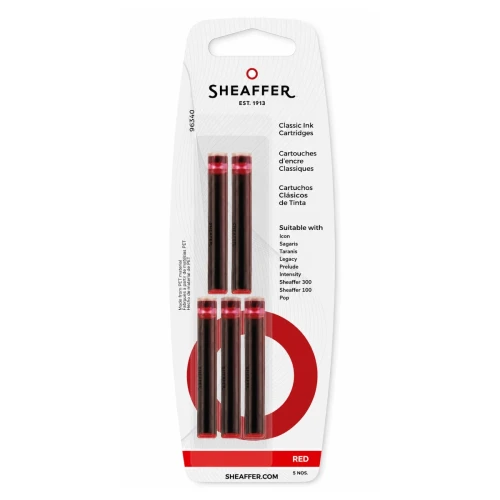 Przejdź do produktu Naboje atramentowe SHEAFFER - czerwony - 5 szt.