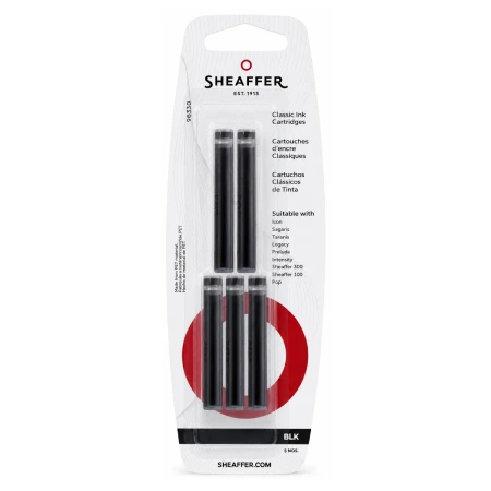 Naboje atramentowe SHEAFFER - czarny - 5 sztuk - 96330