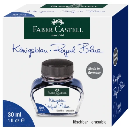 Atrament FABER-CASTELL wymazywalny - Royal Blue (niebieski) - 30 ml - 149839