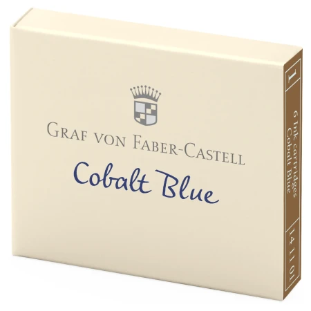 Naboje atramentowe GRAF VON FABER-CASTELL - Cobalt Blue (niebieski) - 6 sztuk - 141101