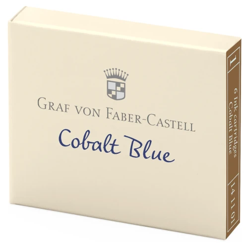 Przejdź do produktu Naboje atramentowe GRAF VON FABER-CASTELL - Cobalt Blue (niebieski) - 6 szt.
