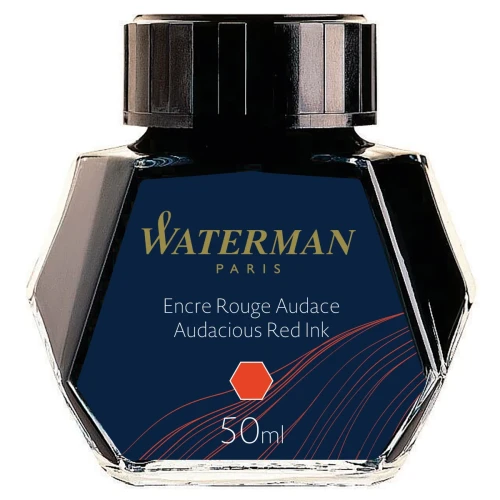 Przejdź do produktu Atrament do pióra wiecznego WATERMAN - Audacious Red (czerwony) - 50 ml