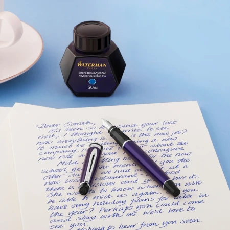 atrament waterman mysterious blue granatowy z piorem wiecznym