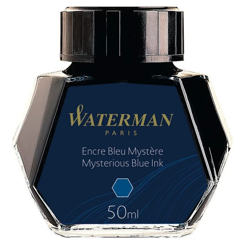 Przejdź do produktu Atrament do pióra wiecznego WATERMAN - Mysterious Blue (granatowy) - 50 ml