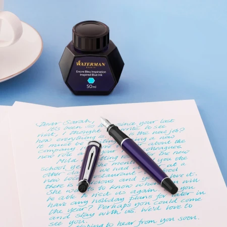 atrament waterman inspired blue turkusowy z piorem wiecznym