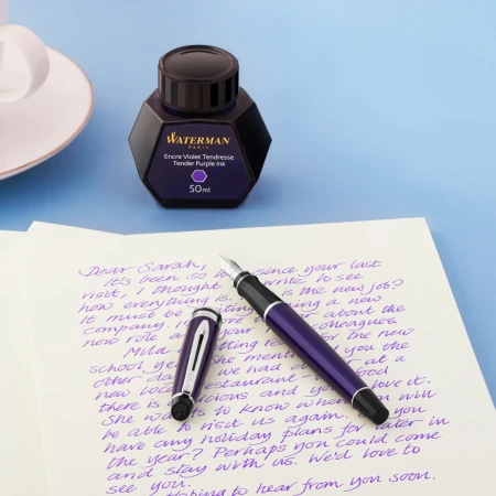 atrament waterman tender purple fioletowy z piorem wiecznym