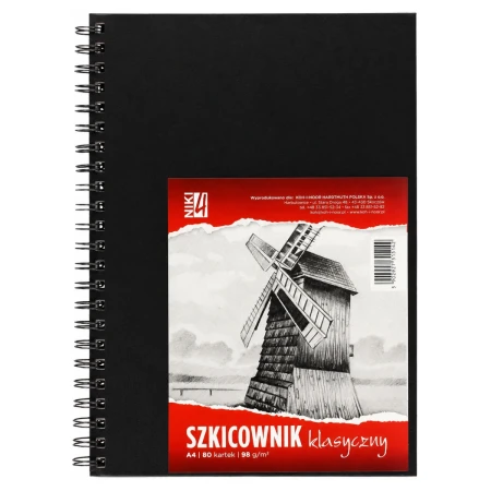 szkicownik klasyczny na spirali bocznej a4 koh-i-noor 98g 80 ark