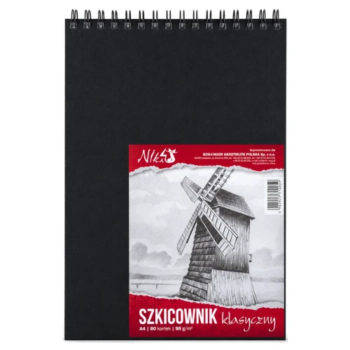 Przejdź do produktu Szkicownik klasyczny na spirali górnej A4 KOH-I-NOOR - 98 g/m² - 80 ark.