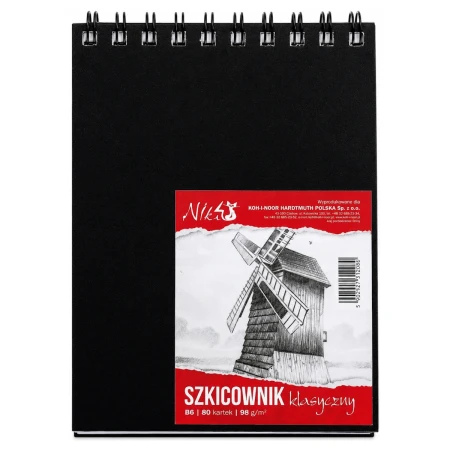 szkicownik klasyczny na spirali b6 koh-i-noor 98g 80 ark